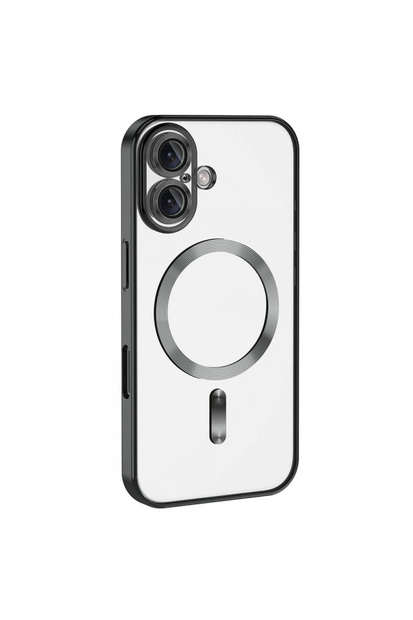 Apple iPhone 16 Plus Kılıf Kamera Korumalı M-safe Wireless Şarj Özellikli Zore Demre Kapak