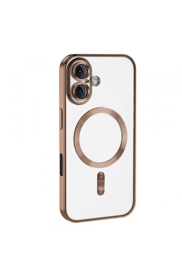 Apple iPhone 16 Plus Kılıf Kamera Korumalı M-safe Wireless Şarj Özellikli Zore Demre Kapak