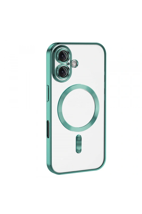 Apple iPhone 16 Plus Kılıf Kamera Korumalı M-safe Wireless Şarj Özellikli Zore Demre Kapak
