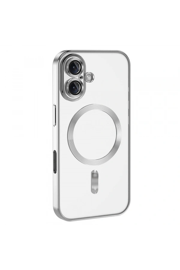 Apple iPhone 16 Plus Kılıf Kamera Korumalı M-safe Wireless Şarj Özellikli Zore Demre Kapak