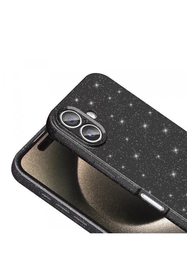 Apple iPhone 16 Plus Kılıf Kamera Korumalı Simli Lüks Zore Koton Kapak