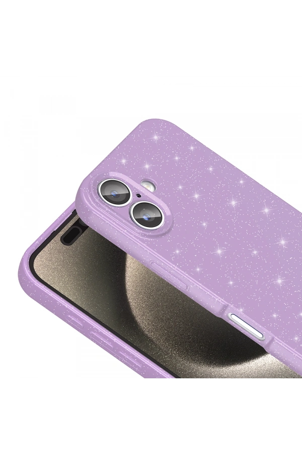 Apple iPhone 16 Plus Kılıf Kamera Korumalı Simli Lüks Zore Koton Kapak