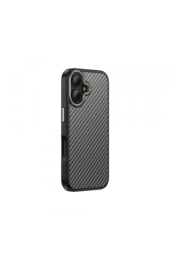 Apple iPhone 16 Plus Kılıf M-safe Şarj Özellikli Karbon Fiber Görünümlü Zore Antina Kapak