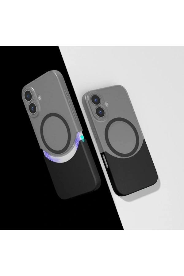 Apple iPhone 16 Plus Kılıf M-Safe Şarj Özellikli Mıknatıslı Zore Duble Kapak