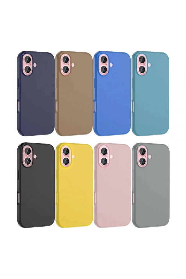 Apple iPhone 16 Plus Kılıf M-safe Şarj Özellikli Sıvı Teknolojili Silinebilir Sert Zore Kivi Kapak