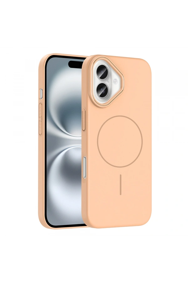 Apple iPhone 16 Plus Kılıf M-safe Şarj Özellikli Zore Ruby Sert Kapak