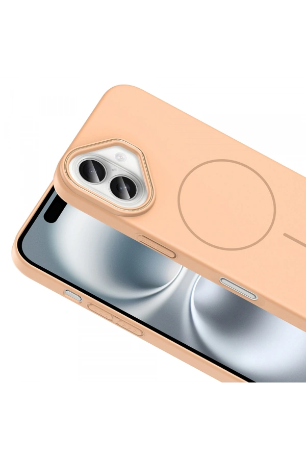 Apple iPhone 16 Plus Kılıf M-safe Şarj Özellikli Zore Ruby Sert Kapak