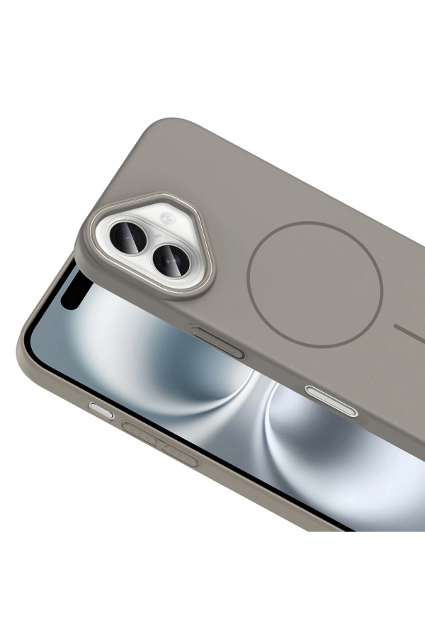 Apple iPhone 16 Plus Kılıf M-safe Şarj Özellikli Zore Ruby Sert Kapak