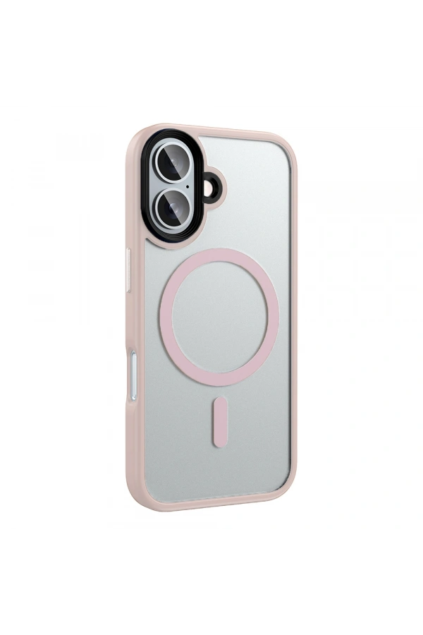 Apple iPhone 16 Plus Kılıf Mat Arka Yüzey Wireless Şarj Özellikli Zore Flet M-safe Kapak