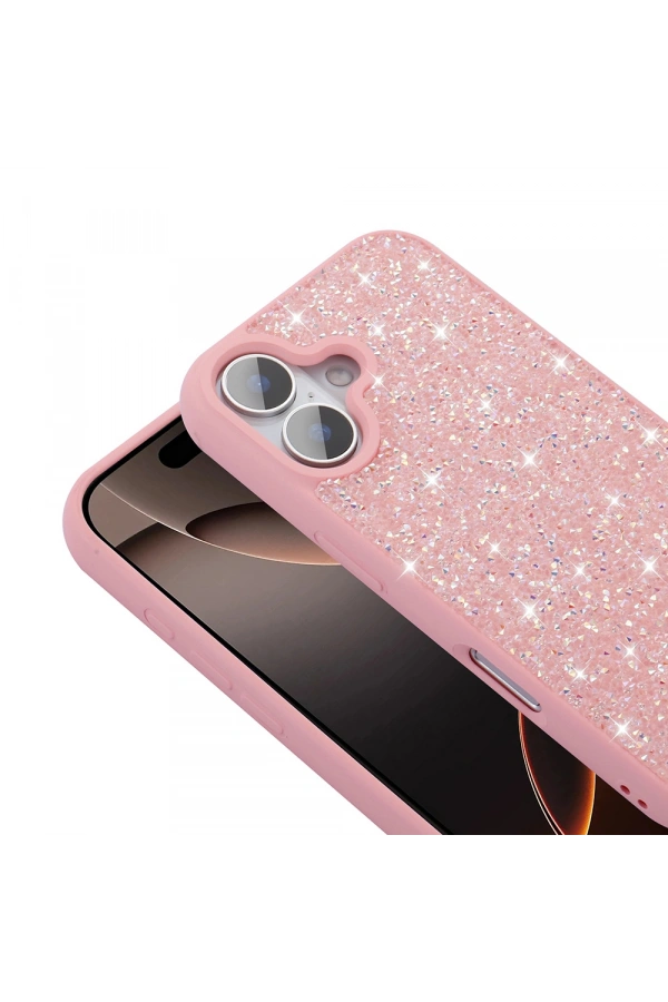 Apple iPhone 16 Plus Kılıf Parlak Taşlı Tasarım Zore Pırlanta Kapak