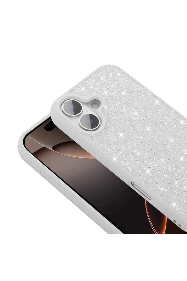 Apple iPhone 16 Plus Kılıf Parlak Taşlı Tasarım Zore Pırlanta Kapak