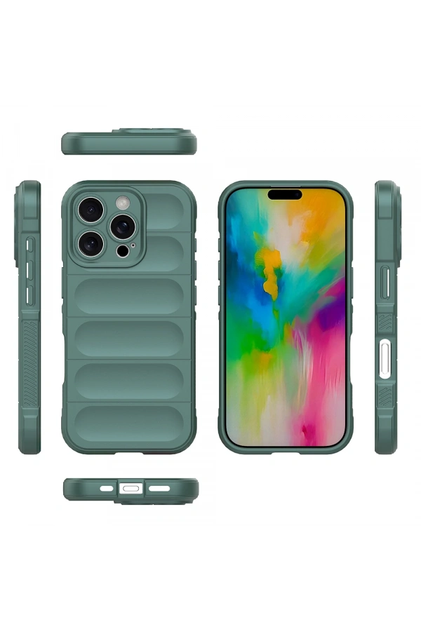 Apple iPhone 16 Pro Kılıf Esnek TPU Oyuklu Arka Yüzey Tasarımlı Zore Etnik Silikon Kapak