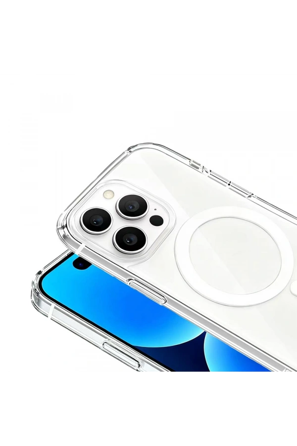 Apple iPhone 16 Pro Kılıf IC Çipli Zore Wireless Şarj Özellikli Şeffaf Orjin Kapak