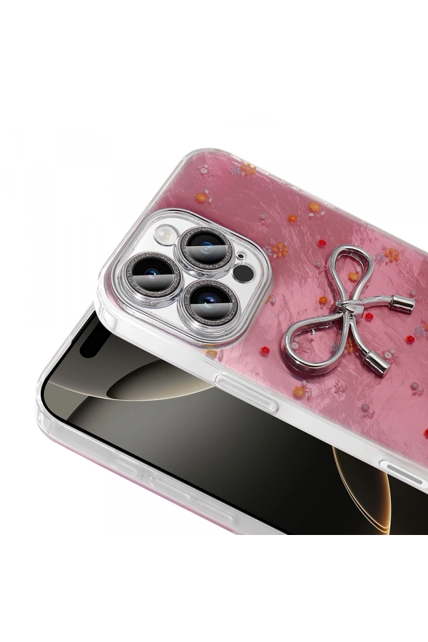 Apple iPhone 16 Pro Kılıf Kamera Korumalı Figürlü Zore Ponti Silikon Kapak