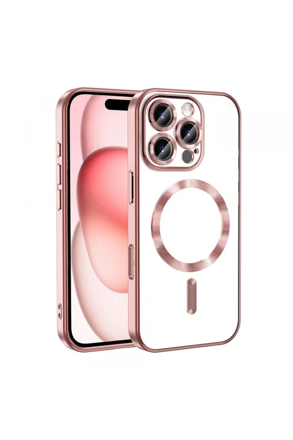 Apple iPhone 16 Pro Kılıf Kamera Korumalı M-safe Wireless Şarj Özellikli Zore Demre Kapak