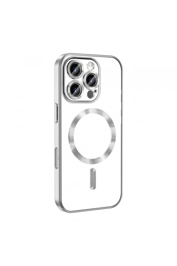 Apple iPhone 16 Pro Kılıf Kamera Korumalı M-safe Wireless Şarj Özellikli Zore Demre Kapak