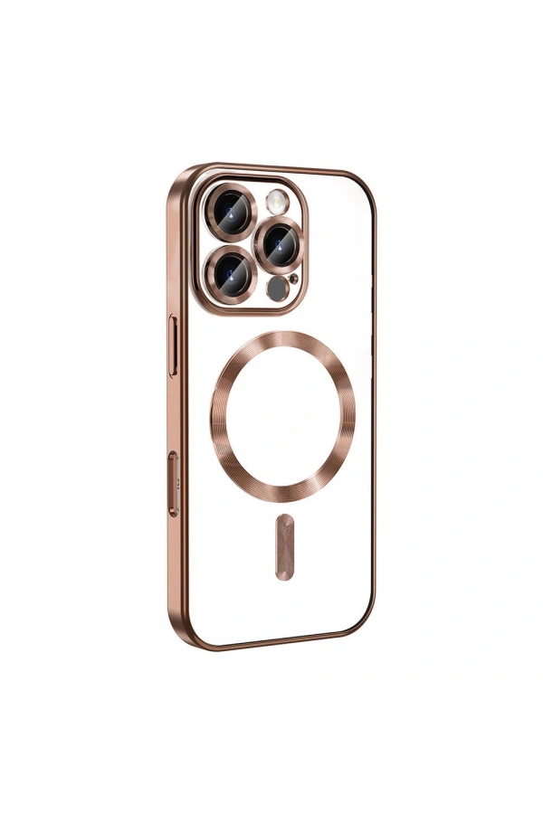 Apple iPhone 16 Pro Kılıf Kamera Korumalı M-safe Wireless Şarj Özellikli Zore Demre Kapak