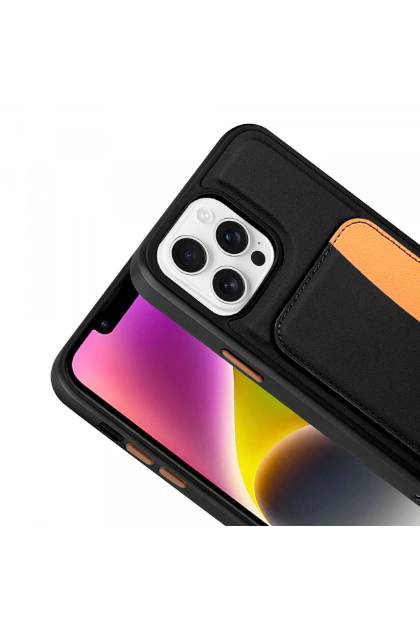 Apple iPhone 16 Pro Kılıf Kartlıklı Zore X-Kart Silikon Kapak