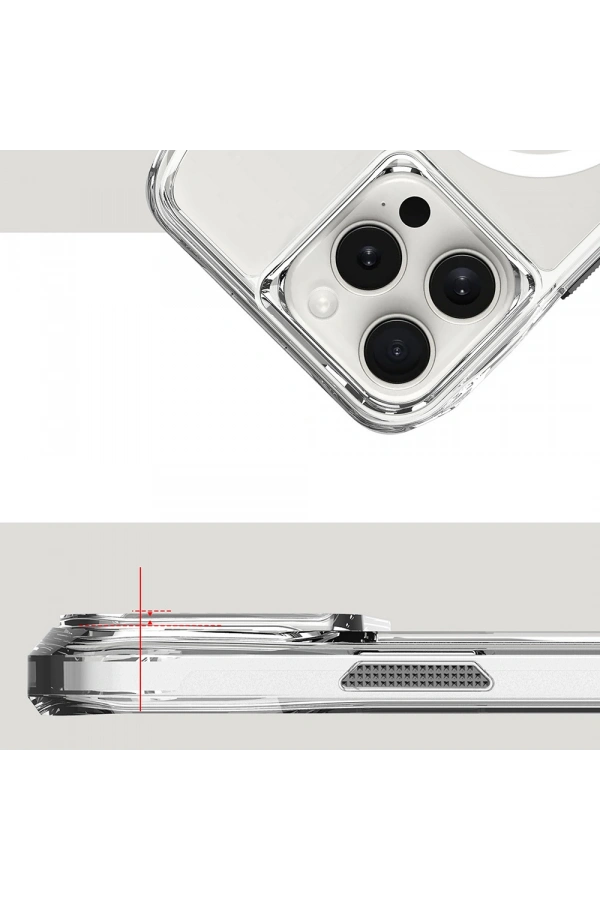 Apple iPhone 16 Pro Kılıf M-safe Şarj Özellikli Airbagli Şeffaf Zore İncek Kapak