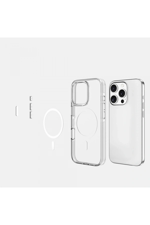 Apple iPhone 16 Pro Kılıf M-safe Şarj Özellikli Kamera Korumalı Zore Kripto Kapak