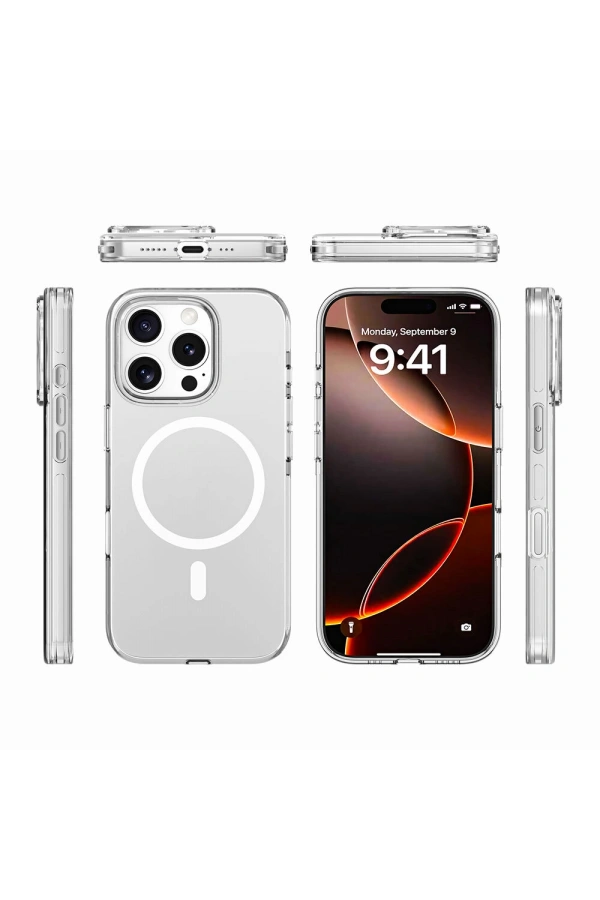 Apple iPhone 16 Pro Kılıf M-safe Şarj Özellikli Kamera Korumalı Zore Kripto Kapak