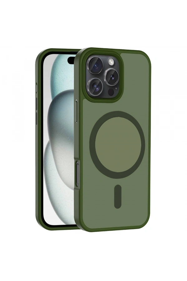 Apple iPhone 16 Pro Kılıf M-safe Şarj Özellikli Mat Arka Yüzey Zore Sio Kapak