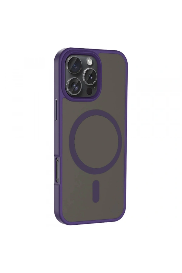 Apple iPhone 16 Pro Kılıf M-safe Şarj Özellikli Mat Arka Yüzey Zore Sio Kapak
