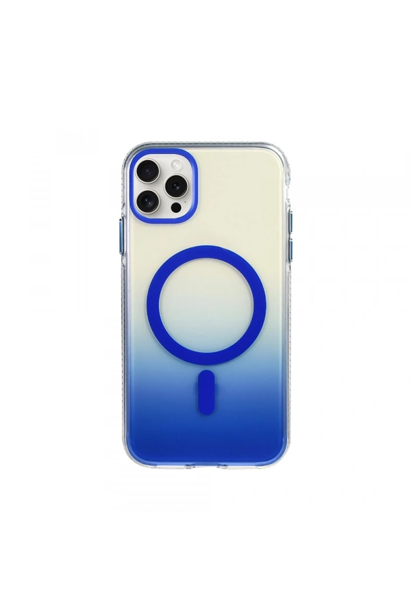 Apple iPhone 16 Pro Kılıf M-safe Şarj Özellikli Transparan Renk Geçişli Zore Toros Kapak