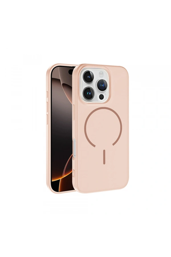 Apple iPhone 16 Pro Kılıf M-safe Şarj Özellikli Zore Meta Kapak