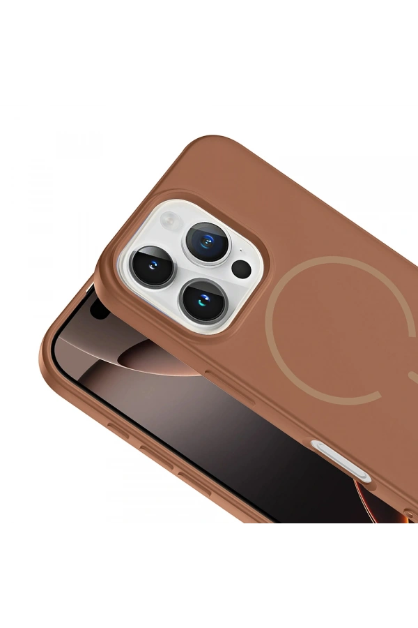 Apple iPhone 16 Pro Kılıf M-safe Şarj Özellikli Zore Meta Kapak