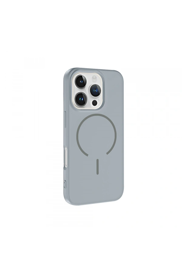 Apple iPhone 16 Pro Kılıf M-safe Şarj Özellikli Zore Meta Kapak