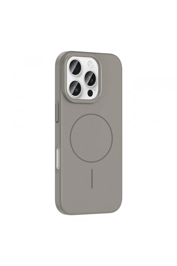 Apple iPhone 16 Pro Kılıf M-safe Şarj Özellikli Zore Ruby Sert Kapak