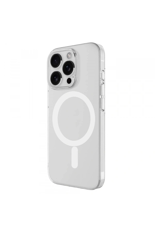 Apple iPhone 16 Pro Kılıf Zore M-safe Şarj Özellikli Şeffaf Tek Kamera Çerçeveli Porto Kapak