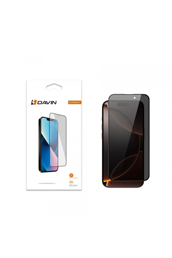 Apple iPhone 16 Pro Max Davin 5D Privacy Cam Ekran Koruyucu