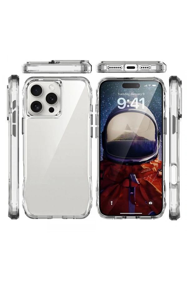 Apple iPhone 16 Pro Max Kılıf Airbagli Şeffaf Zore İncek Kapak