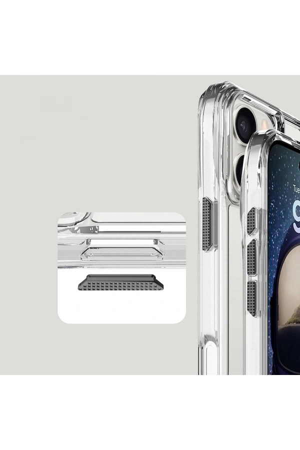 Apple iPhone 16 Pro Max Kılıf Airbagli Şeffaf Zore İncek Kapak