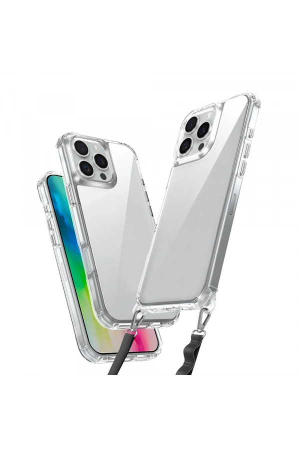 Apple iPhone 16 Pro Max Kılıf Airbagli Takılabilir Askı Aparatlı Zore Snap Silikon Kapak