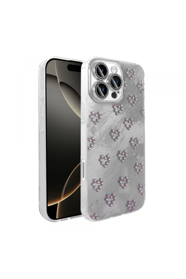 Apple iPhone 16 Pro Max Kılıf Kamera Korumalı Figürlü Zore Ponti Silikon Kapak