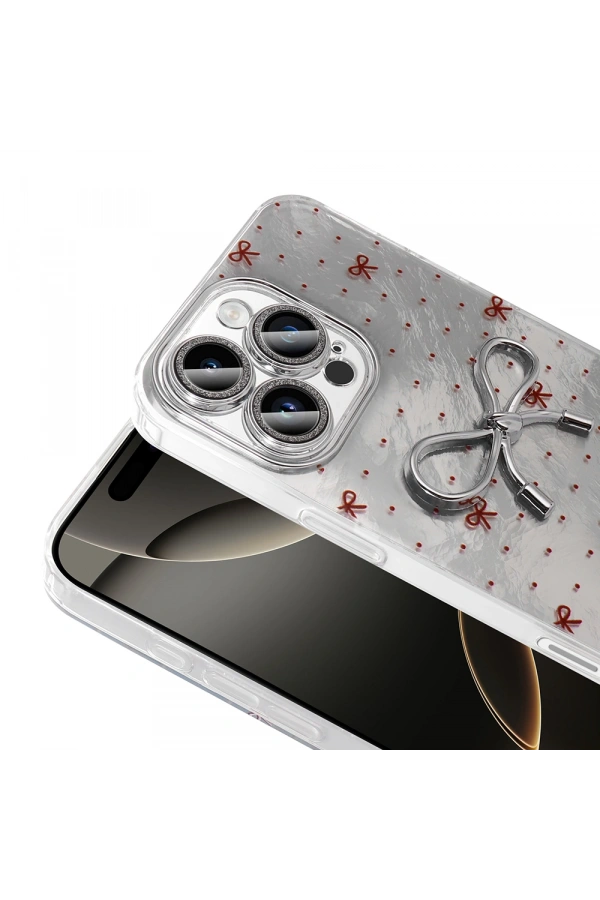 Apple iPhone 16 Pro Max Kılıf Kamera Korumalı Figürlü Zore Ponti Silikon Kapak