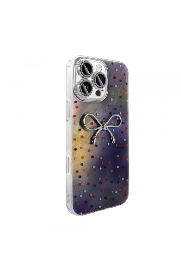 Apple iPhone 16 Pro Max Kılıf Kamera Korumalı Figürlü Zore Ponti Silikon Kapak