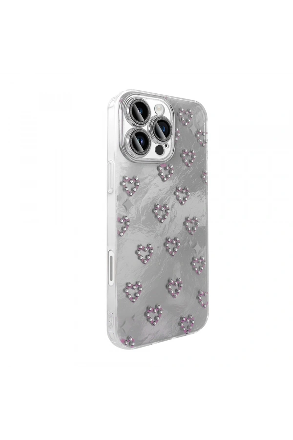 Apple iPhone 16 Pro Max Kılıf Kamera Korumalı Figürlü Zore Ponti Silikon Kapak