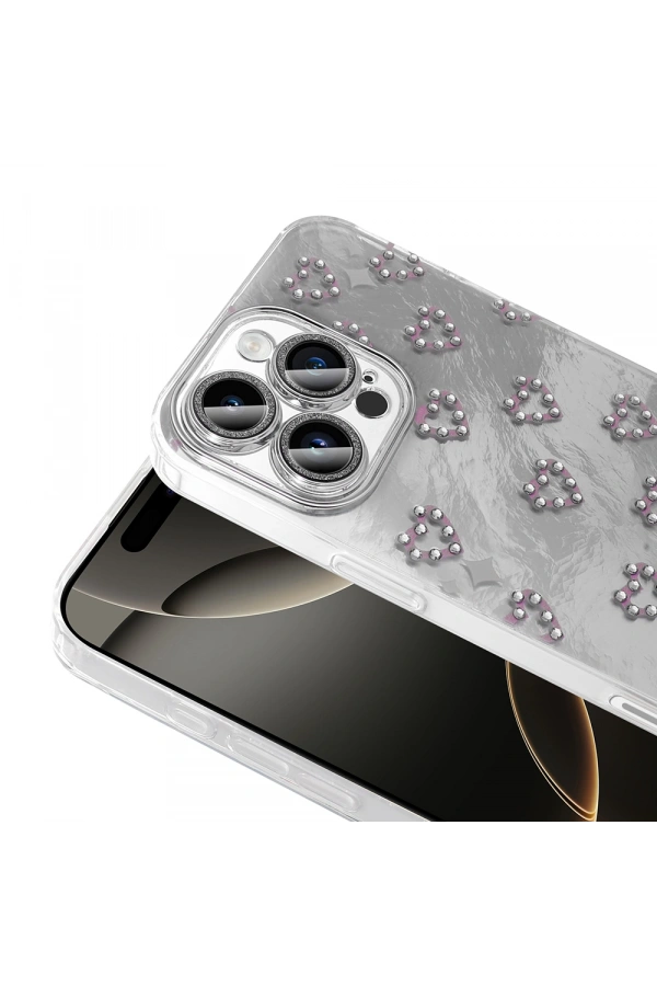 Apple iPhone 16 Pro Max Kılıf Kamera Korumalı Figürlü Zore Ponti Silikon Kapak