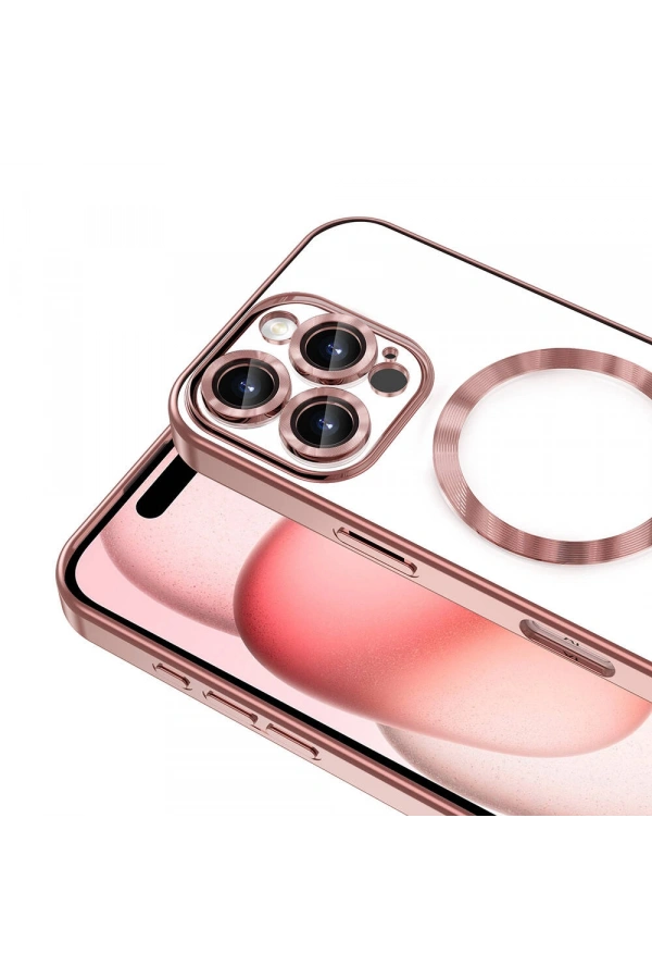 Apple iPhone 16 Pro Max Kılıf Kamera Korumalı M-safe Wireless Şarj Özellikli Zore Demre Kapak