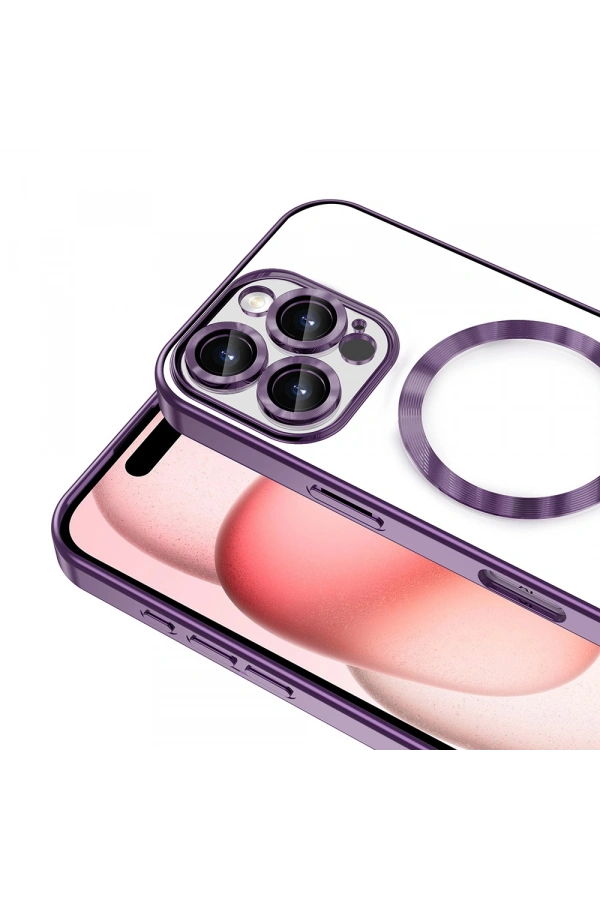 Apple iPhone 16 Pro Max Kılıf Kamera Korumalı M-safe Wireless Şarj Özellikli Zore Demre Kapak