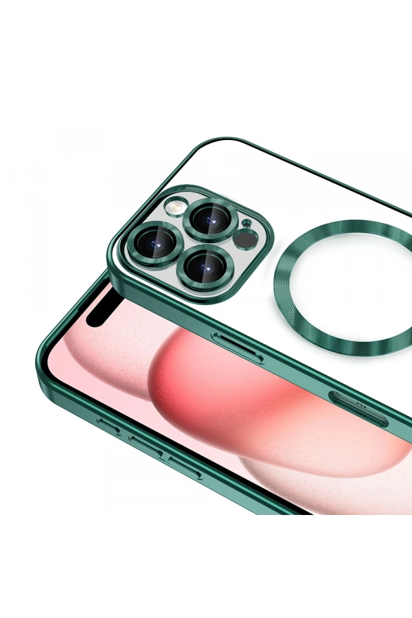 Apple iPhone 16 Pro Max Kılıf Kamera Korumalı M-safe Wireless Şarj Özellikli Zore Demre Kapak