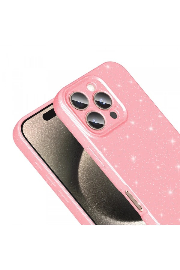 Apple iPhone 16 Pro Max Kılıf Kamera Korumalı Simli Lüks Zore Koton Kapak