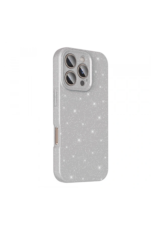 Apple iPhone 16 Pro Max Kılıf Kamera Korumalı Simli Lüks Zore Koton Kapak