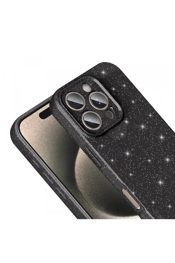 Apple iPhone 16 Pro Max Kılıf Kamera Korumalı Simli Lüks Zore Koton Kapak