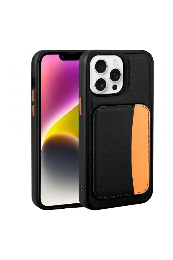 Apple iPhone 16 Pro Max Kılıf Kartlıklı Zore X-Kart Silikon Kapak
