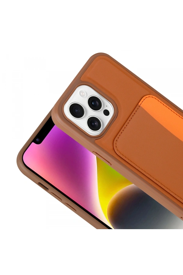 Apple iPhone 16 Pro Max Kılıf Kartlıklı Zore X-Kart Silikon Kapak